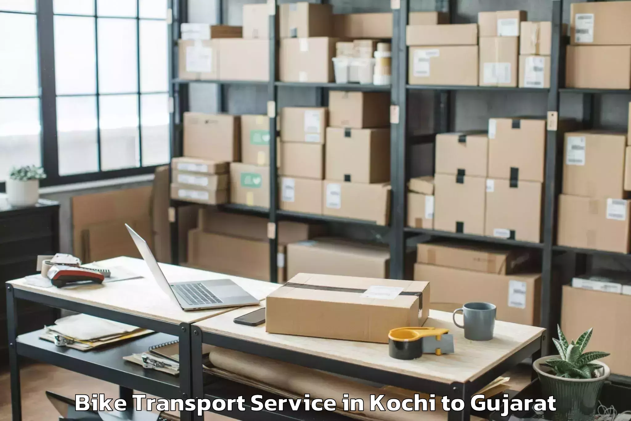 Book Your Kochi to Adalaj Bike Transport Today